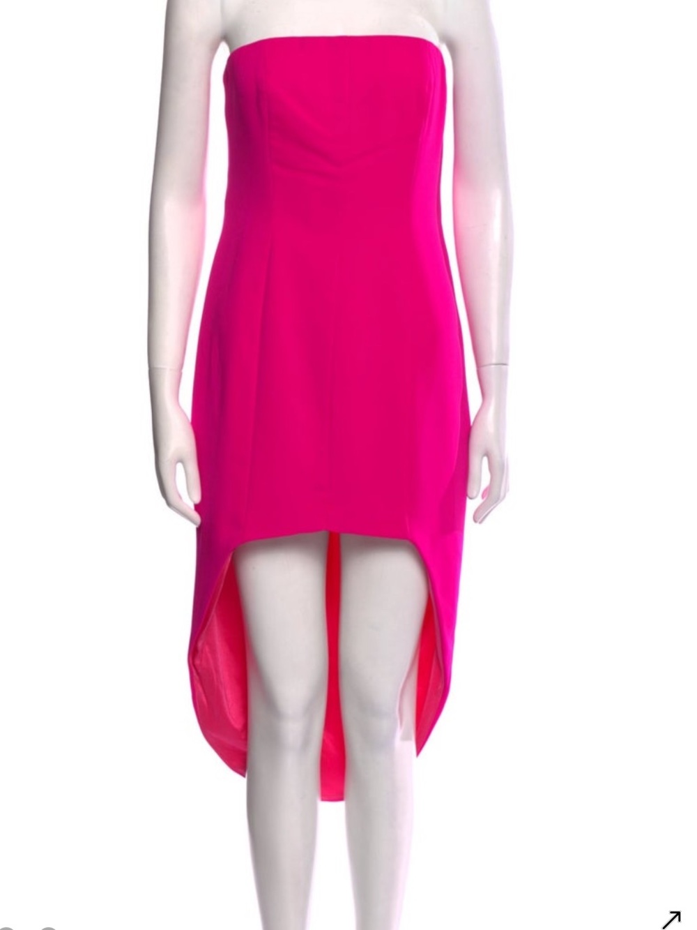JAYGODFREY Strapless Fuchsia Midi Dress